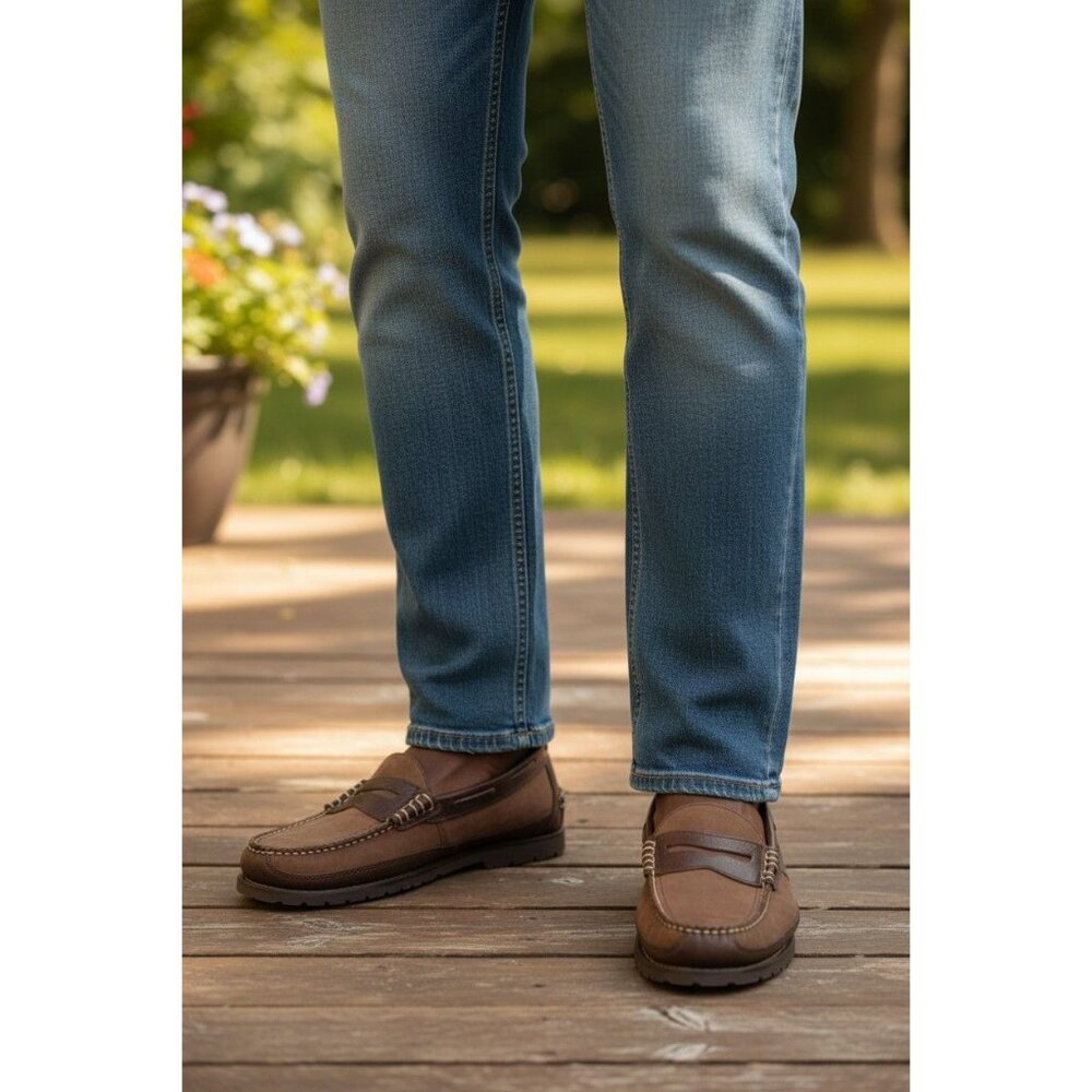 Mens Brown Leather L.L. Bean Loafers Size 9.5 - Picture 3 of 13